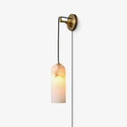 Monty Alabaster Plug-in Wall Lamp