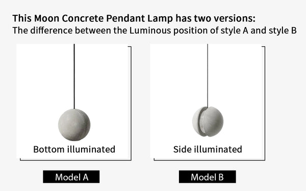 Moon Concrete Pendant Lamp