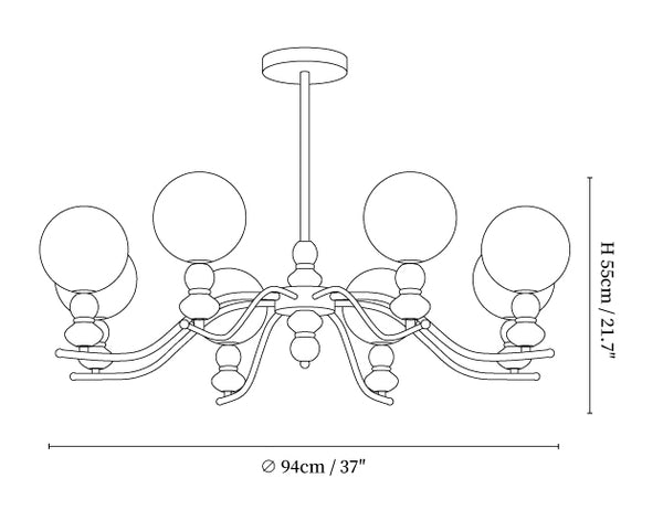 Moonlit Globe Chandelier