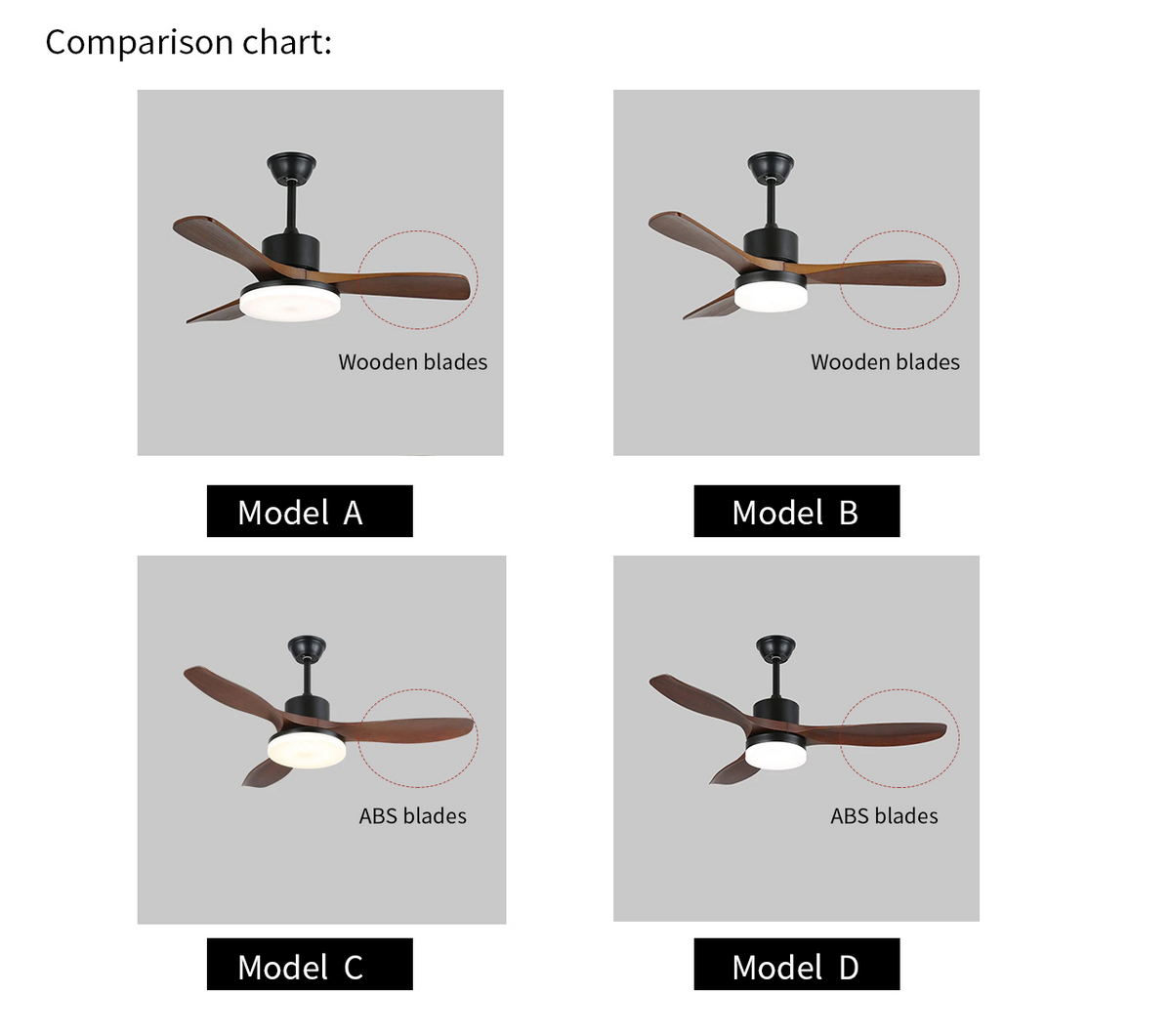 Morty Adams Wooden 48"/52" Ceiling Fan Light