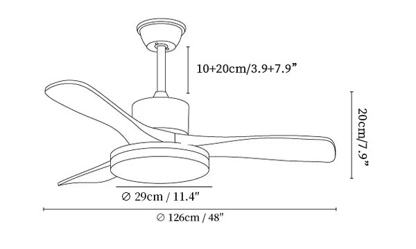 Morty Adams Wooden 48"/52" Ceiling Fan Light