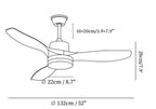 Morty Adams Wooden 48"/52" Ceiling Fan Light