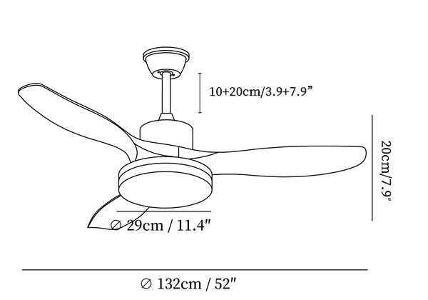 Morty Adams Wooden 48"/52" Ceiling Fan Light