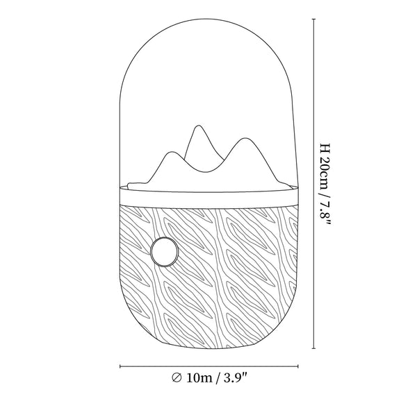 Mountain Peak Night Table Lamp