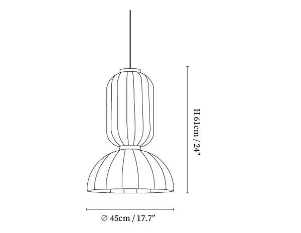 Mulberry Silk Lantern Pendant Light