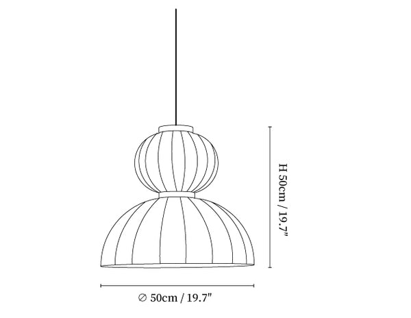Mulberry Silk Lantern Pendant Light
