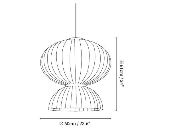 Mulberry Silk Lantern Pendant Light