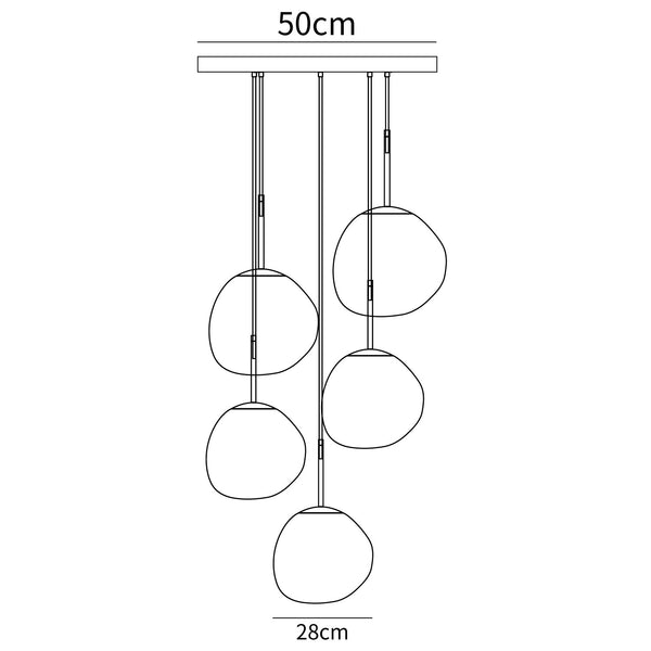 Multi Lava Round Pendant Lamp
