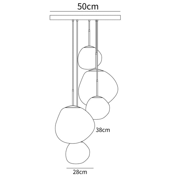 Multi Lava Round Pendant Lamp