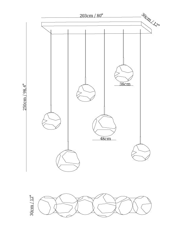 Multi Lava Round Pendant Lamp