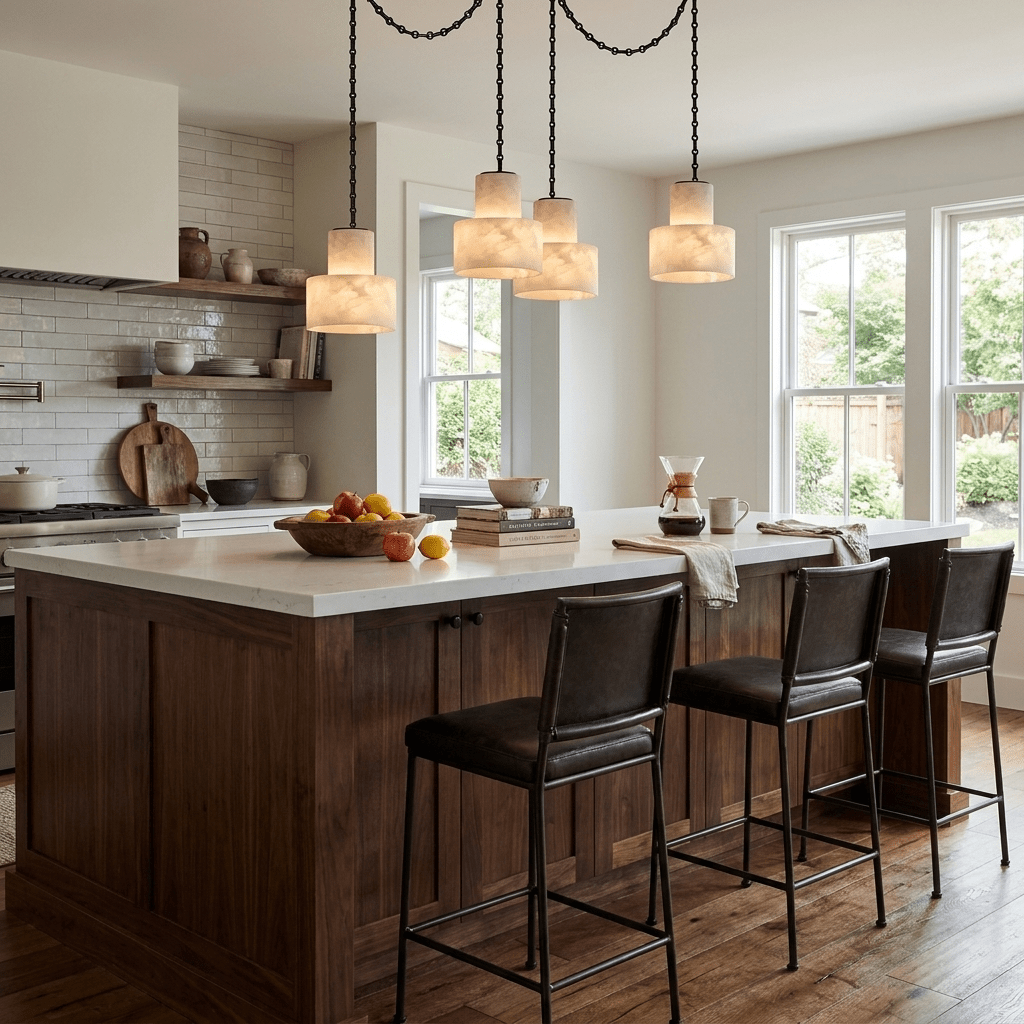 Multi - Tier Chain Drum Pendant Lamp