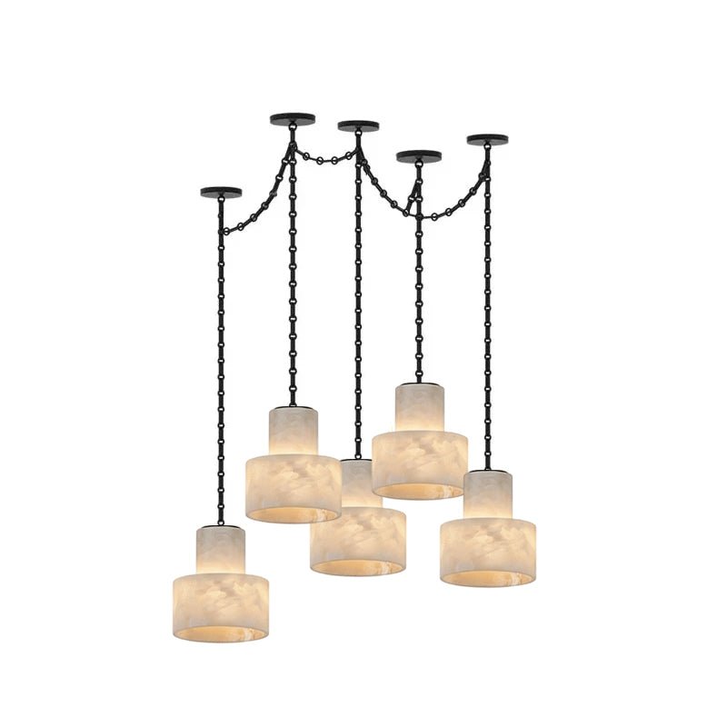 Multi - Tier Chain Drum Pendant Lamp