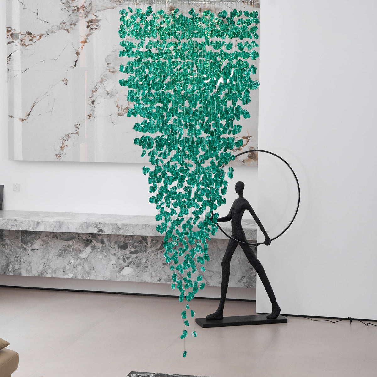 Multicolor Crystal Stone Chandelier