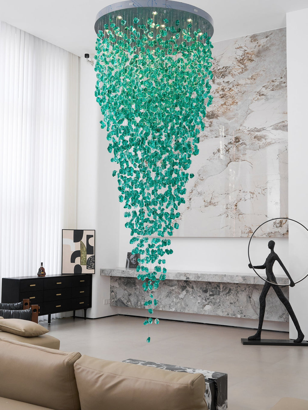 Multicolor Crystal Stone Chandelier