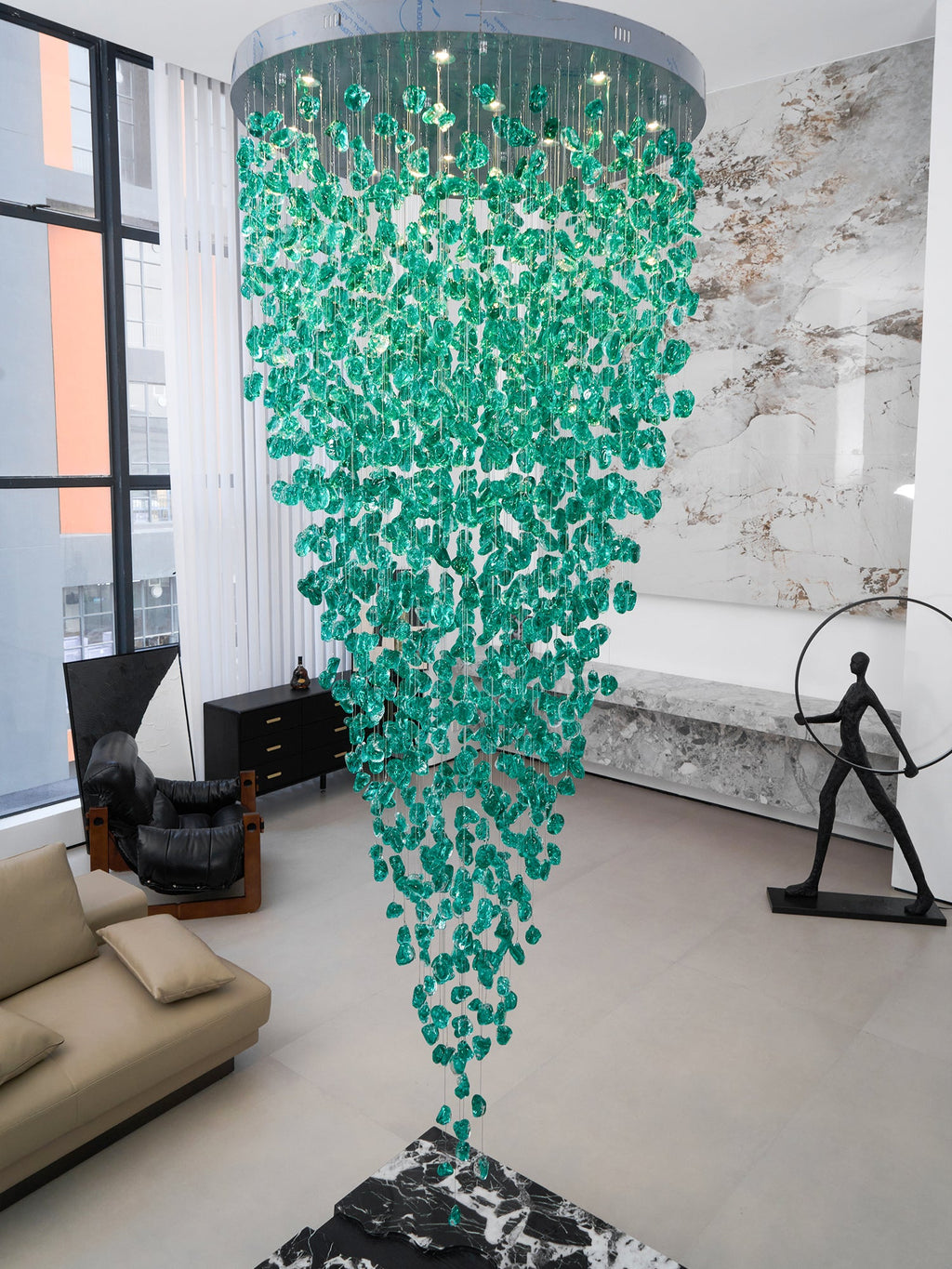 Multicolor Crystal Stone Chandelier