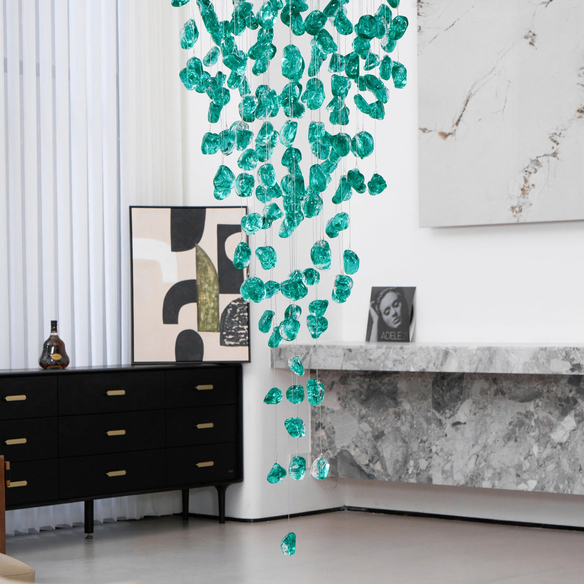 Multicolor Crystal Stone Chandelier
