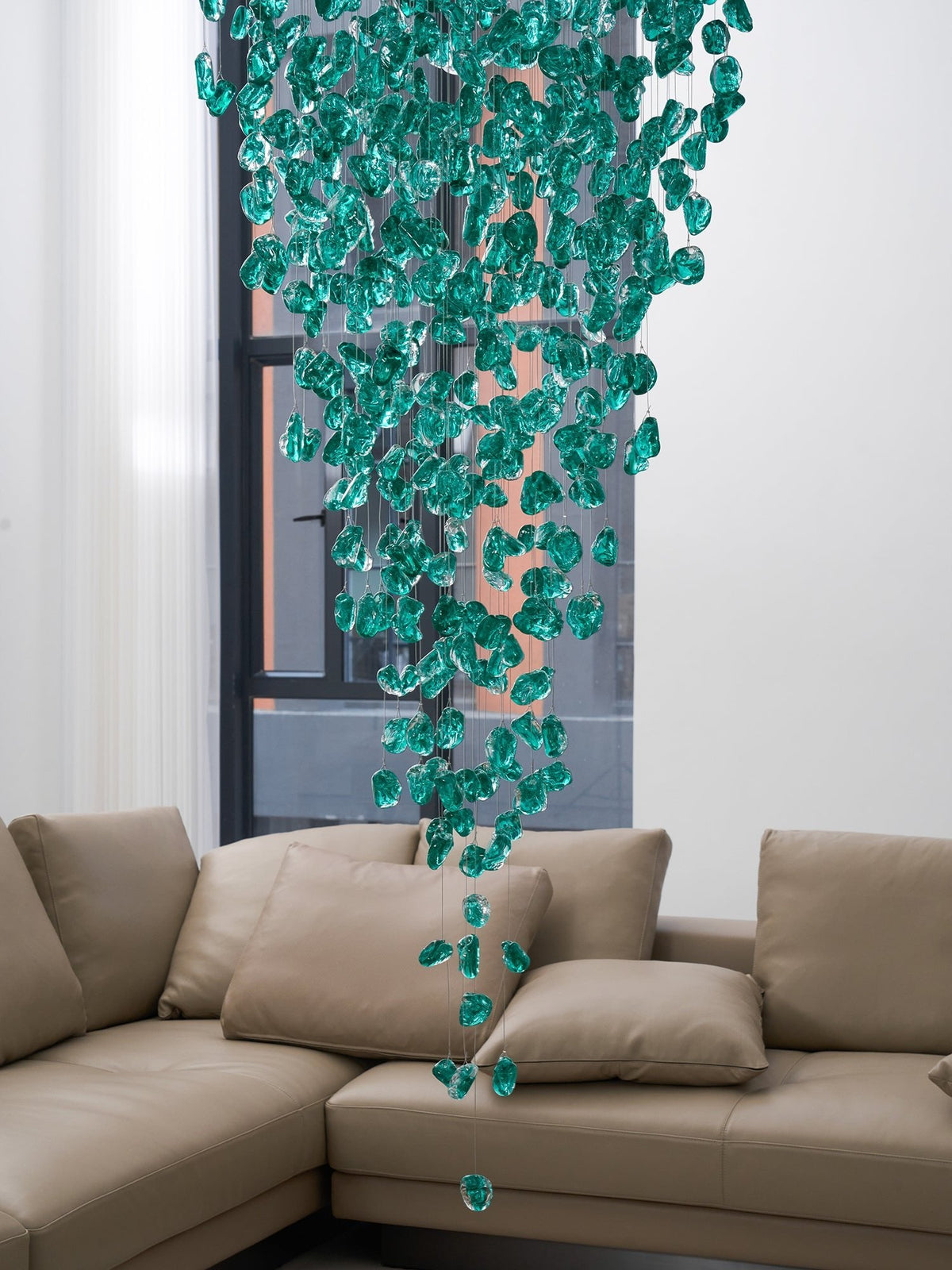 Multicolor Crystal Stone Chandelier