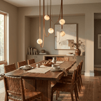 Multiple Belt Alabaster Pendant Light