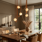 Multiple Belt Alabaster Pendant Light