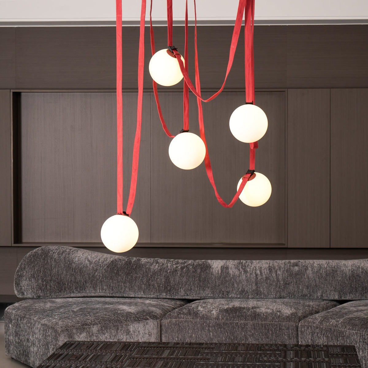 Multiple Belt Art Pendant Light