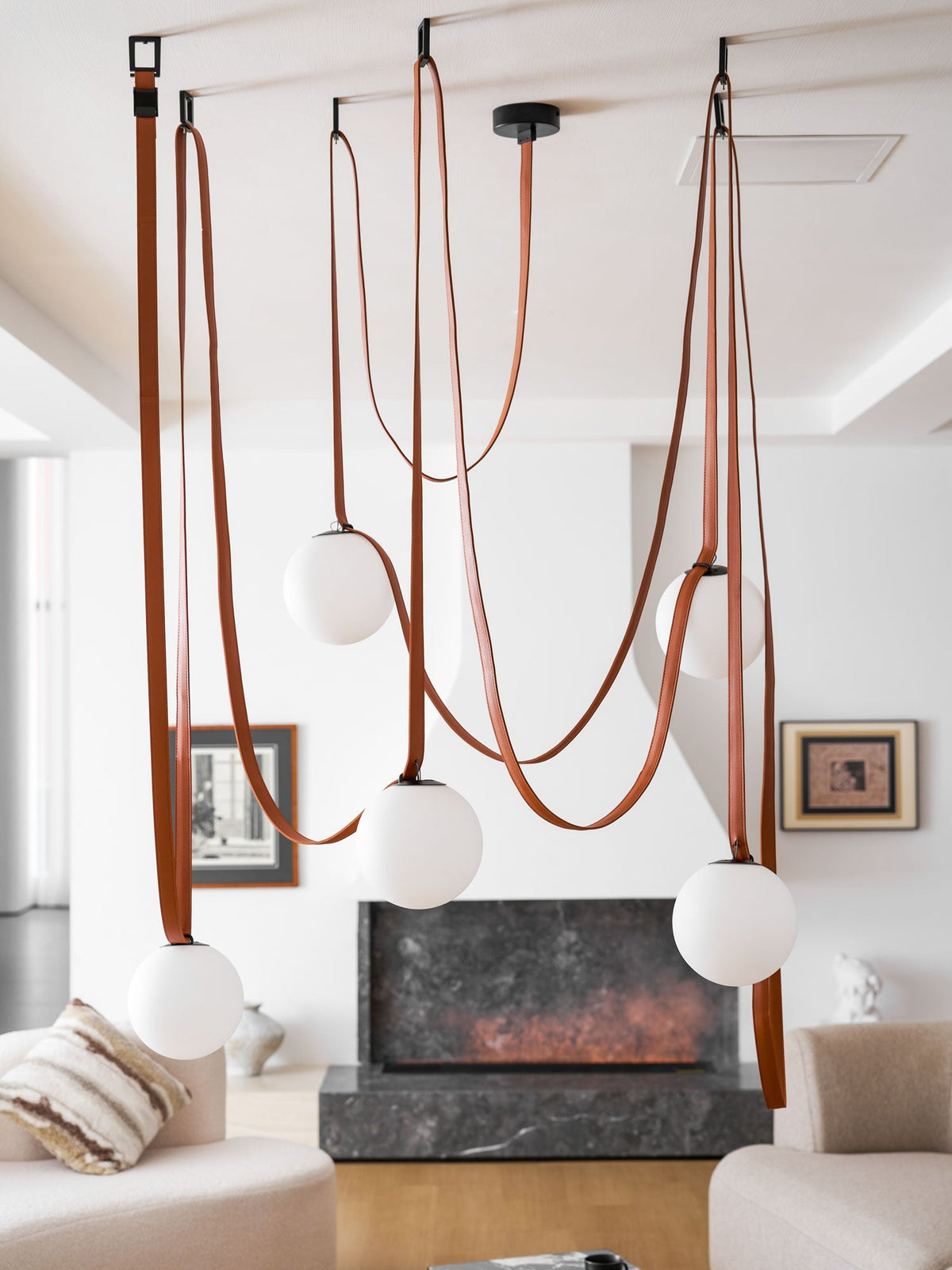 Multiple Belt Art Pendant Light