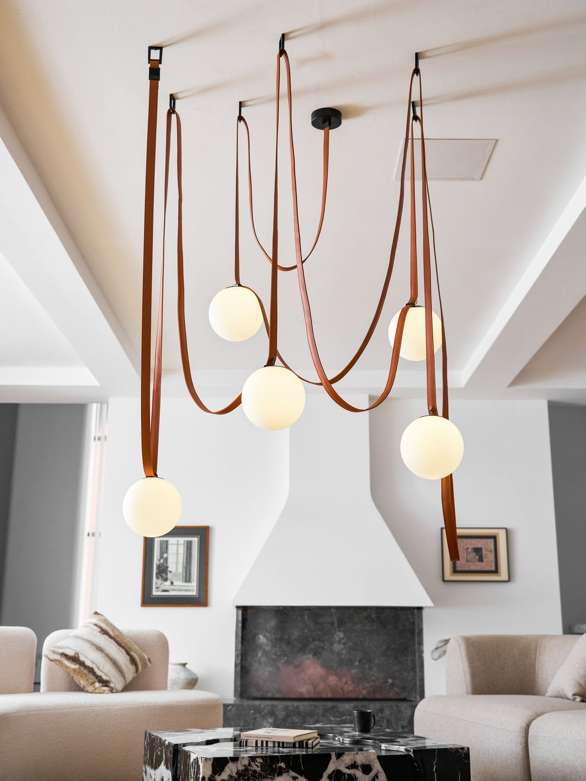 Multiple Belt Art Pendant Light
