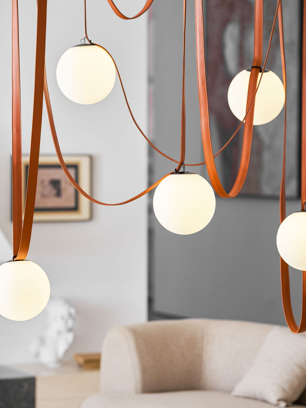 Multiple Belt Art Pendant Light