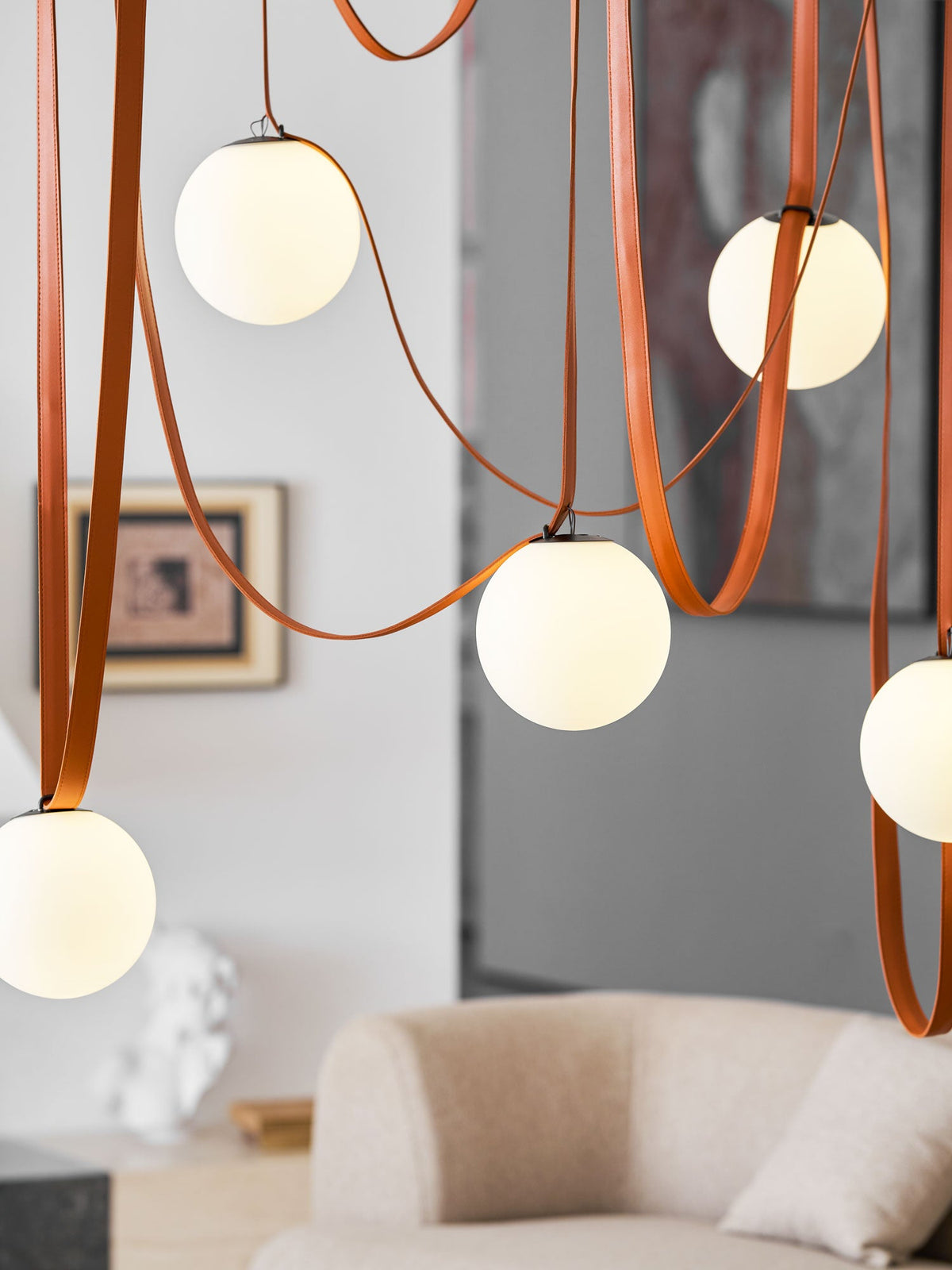 Multiple Belt Art Pendant Light
