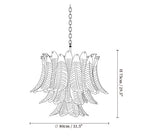 Amber Glass Leaf Chandelier