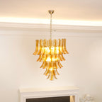 Murano Amber Lily Chandelier