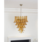 Murano Amber Lily Chandelier