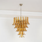 Murano Amber Lily Chandelier