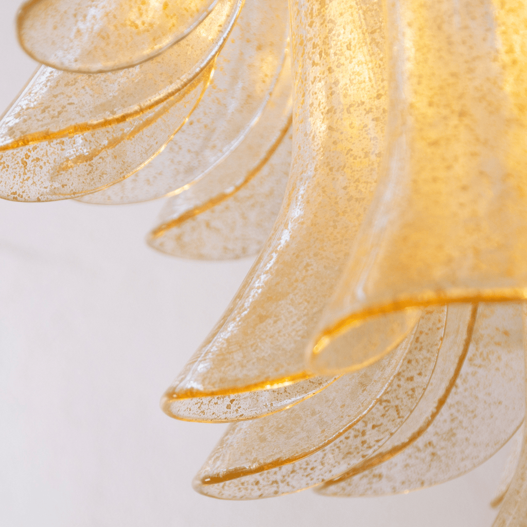 Murano Amber Lily Chandelier