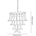 Glass Amber Lily Chandelier
