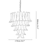 Glass Amber Lily Chandelier
