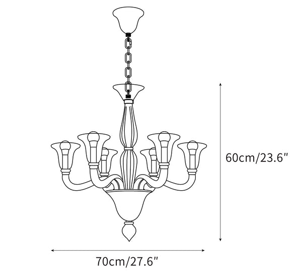 Black Candle Chandelier
