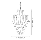 Glass Crimson Cascade Chandelier