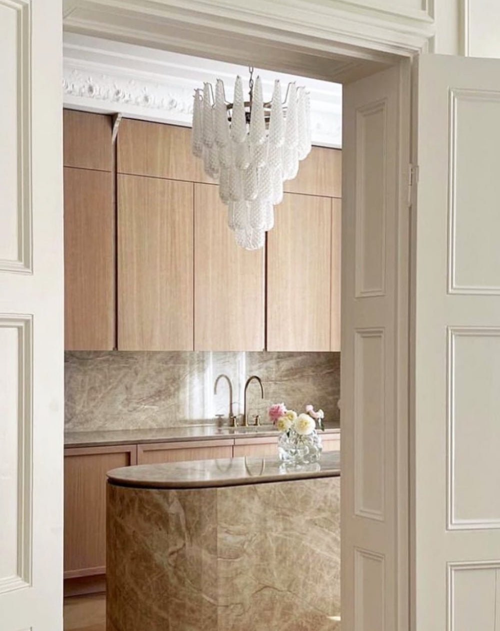 Murano Glass Droplet Chandelier