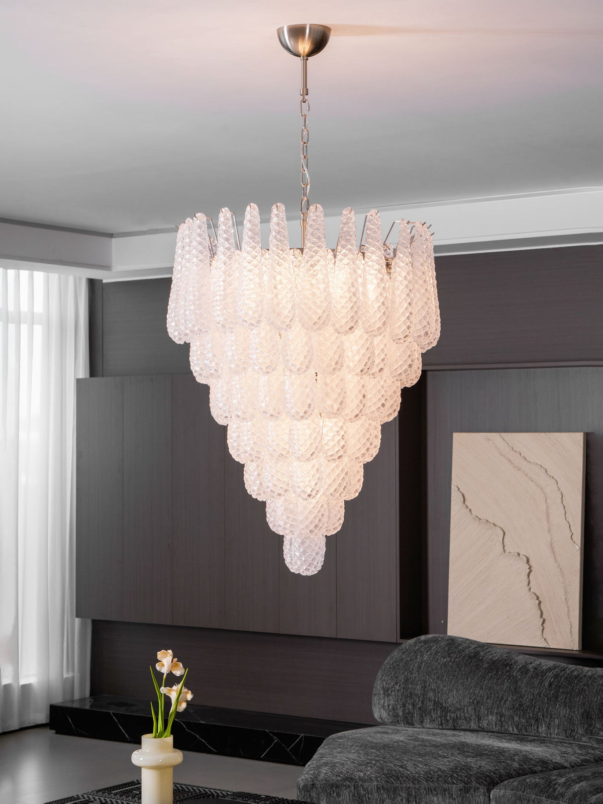 Murano Glass Droplet Chandelier