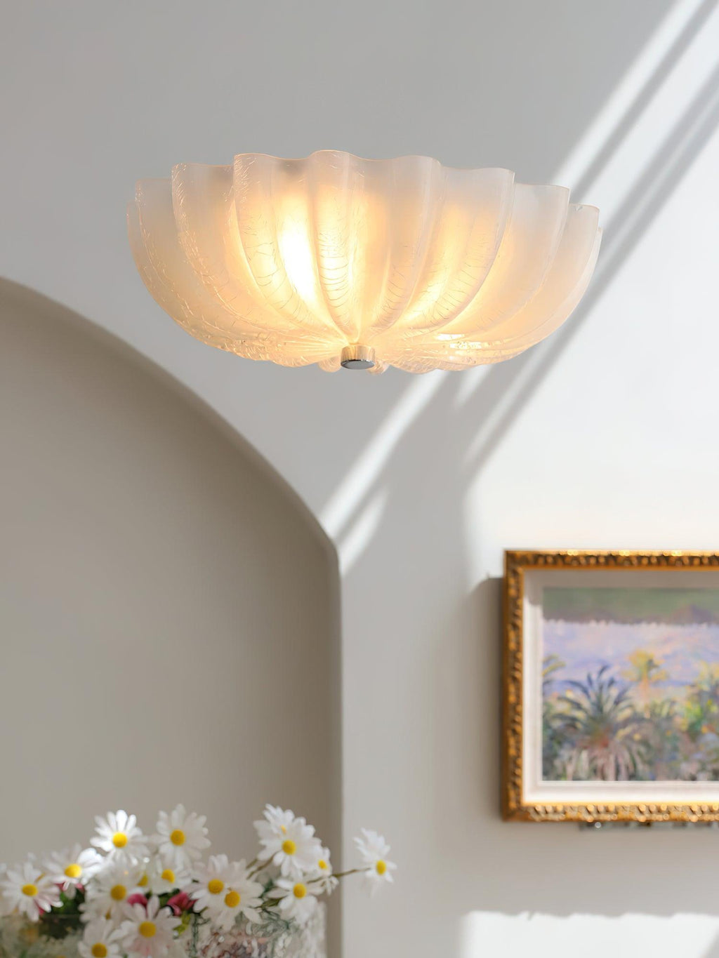 Murano Glass Flush Ceiling Light