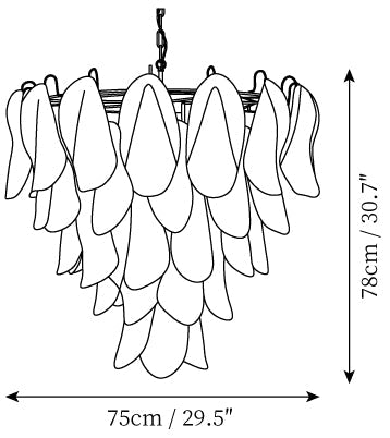 Glass Teardrop Chandelier