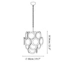 Orange Disk Glass Chandelier