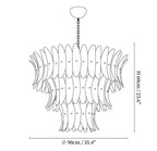 Glass Palmette Chandelier