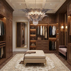 Murano Palmette Transparent Chandelier