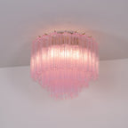 Murano Pink Glass Ceiling Light