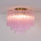 Murano Pink Glass Ceiling Light