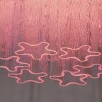 Murano Pink Glass Ceiling Light