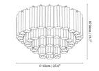 Tubes Pink Glass Ceiling Light