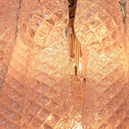Murano Pink Glass Dewdrop Chandelier