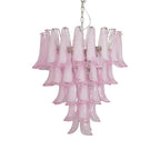 Murano Pink Glass Petals Chandelier